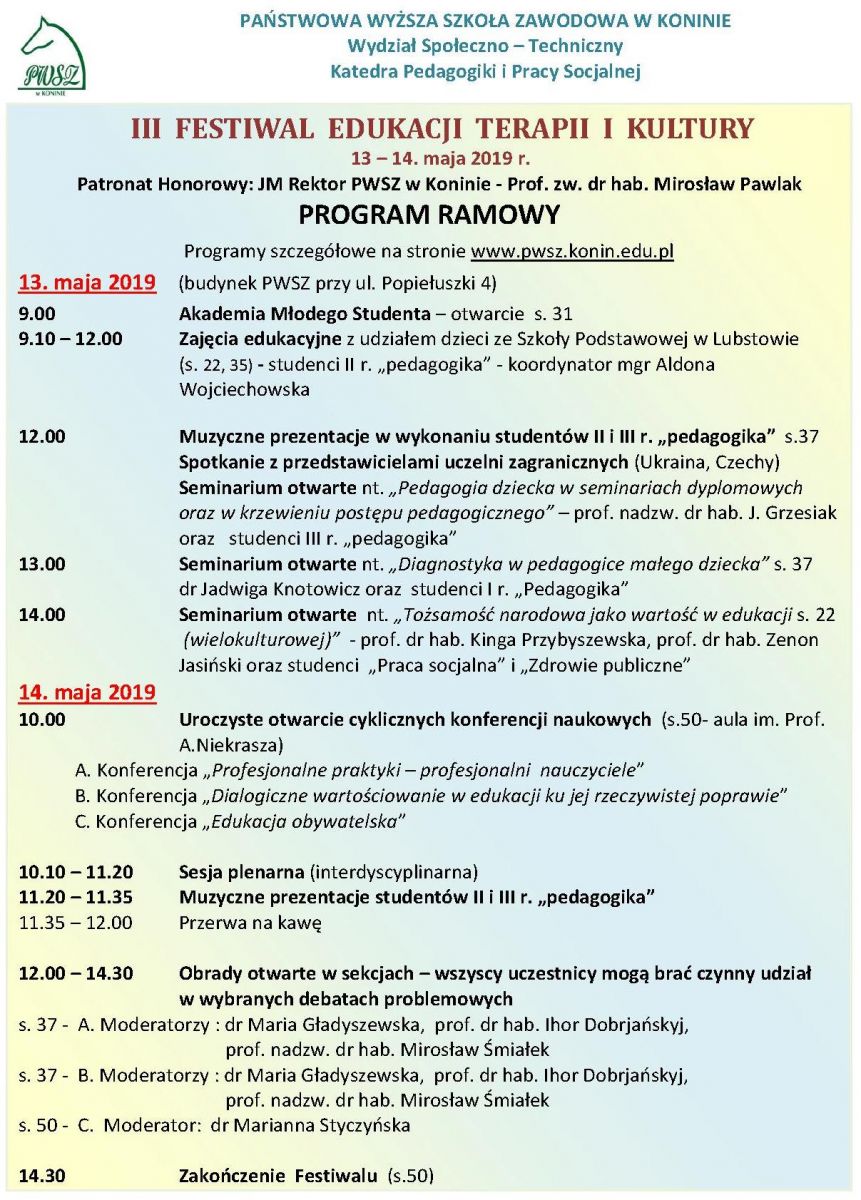 A Program Festiwal plakat maj 2019 ab1