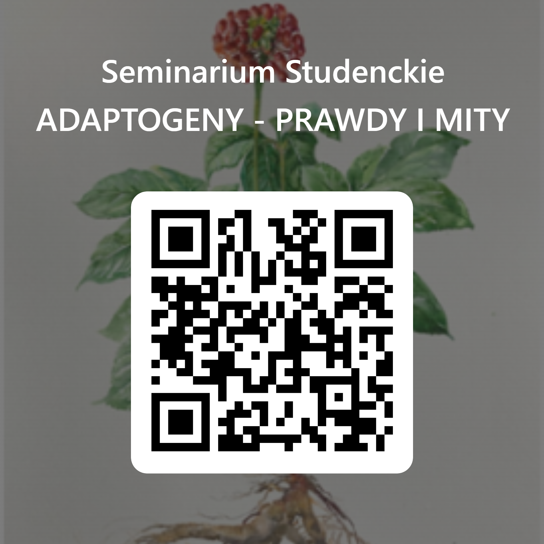 QRCode dla Seminarium Studenckie ADAPTOGENY PRAWDY I MITY