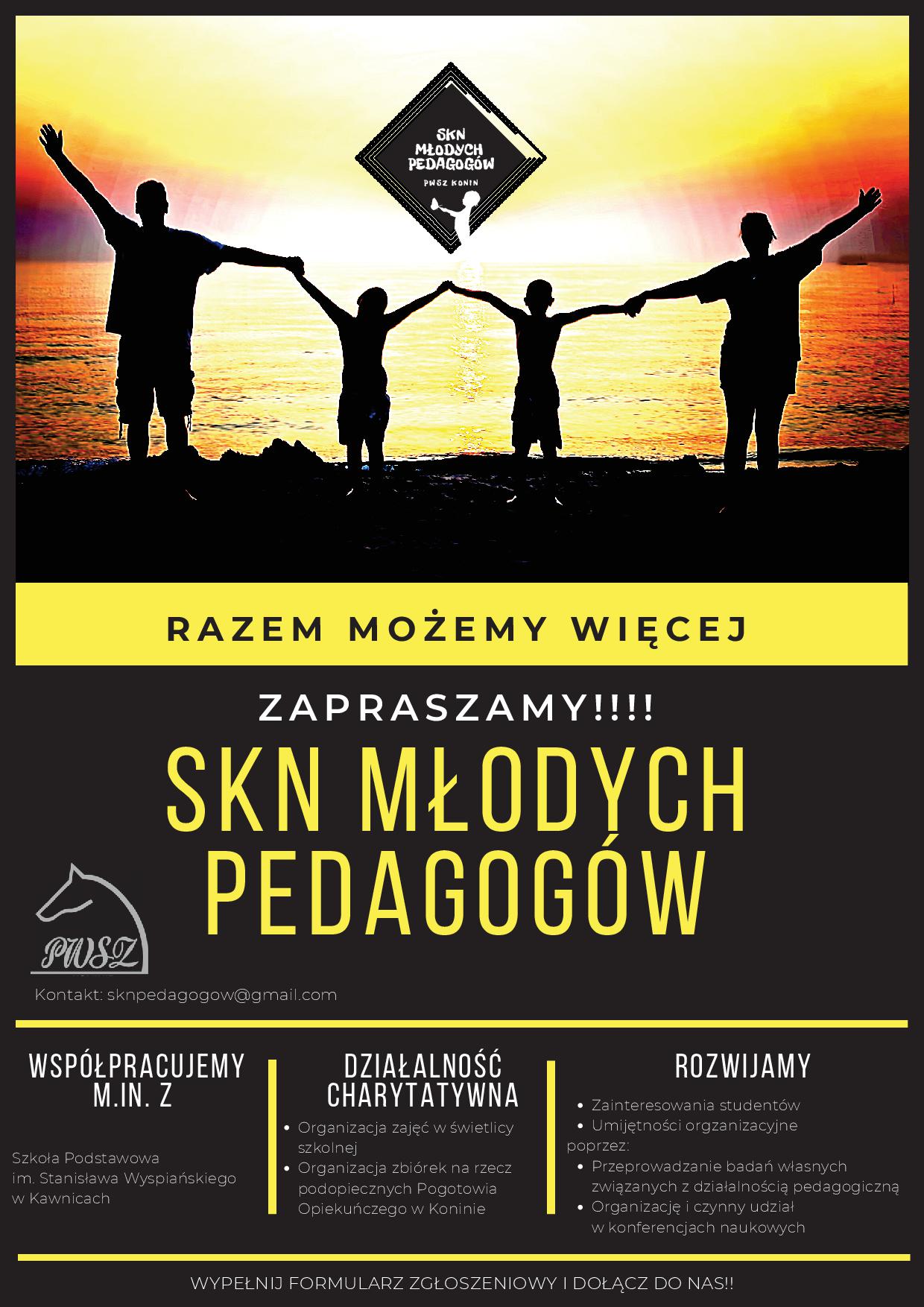 SKN MŁODYCH PEDAGOGÓW plakat opis
