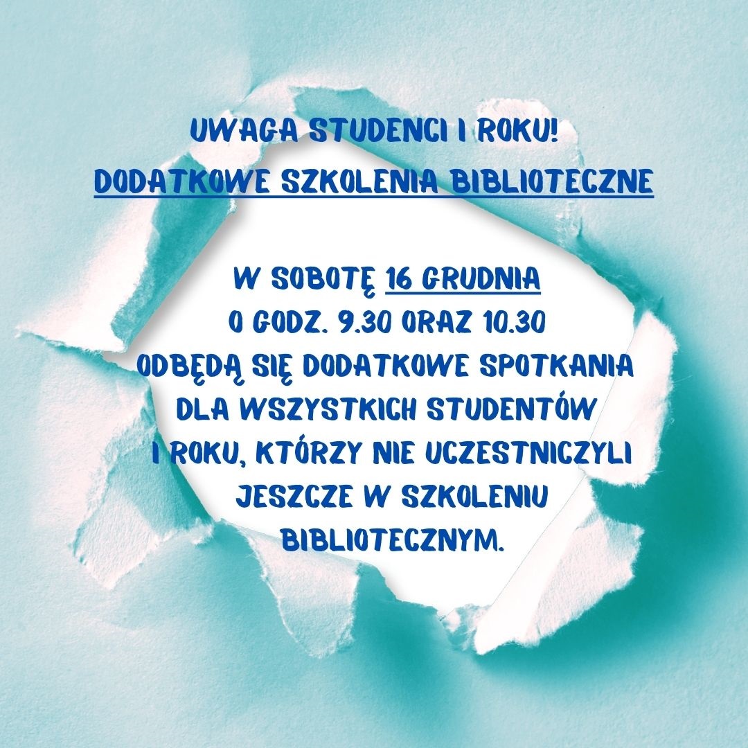 dodatkowe szkolenia biblioteczne