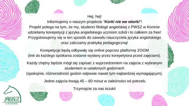 korki nie we wtorki grafika na strone