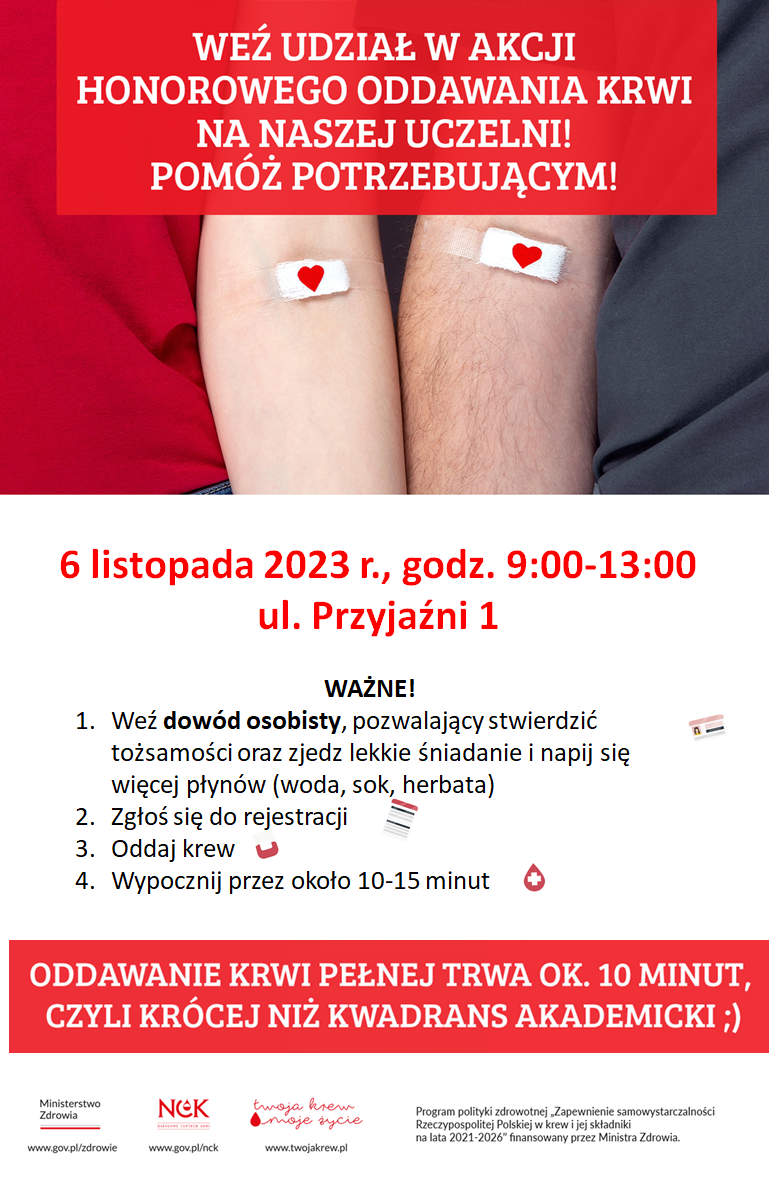 oddaj krew akcja 6 listopada 2023 rpng