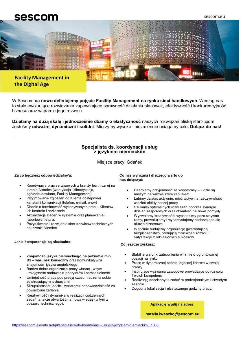 oferta pracy gdańsk