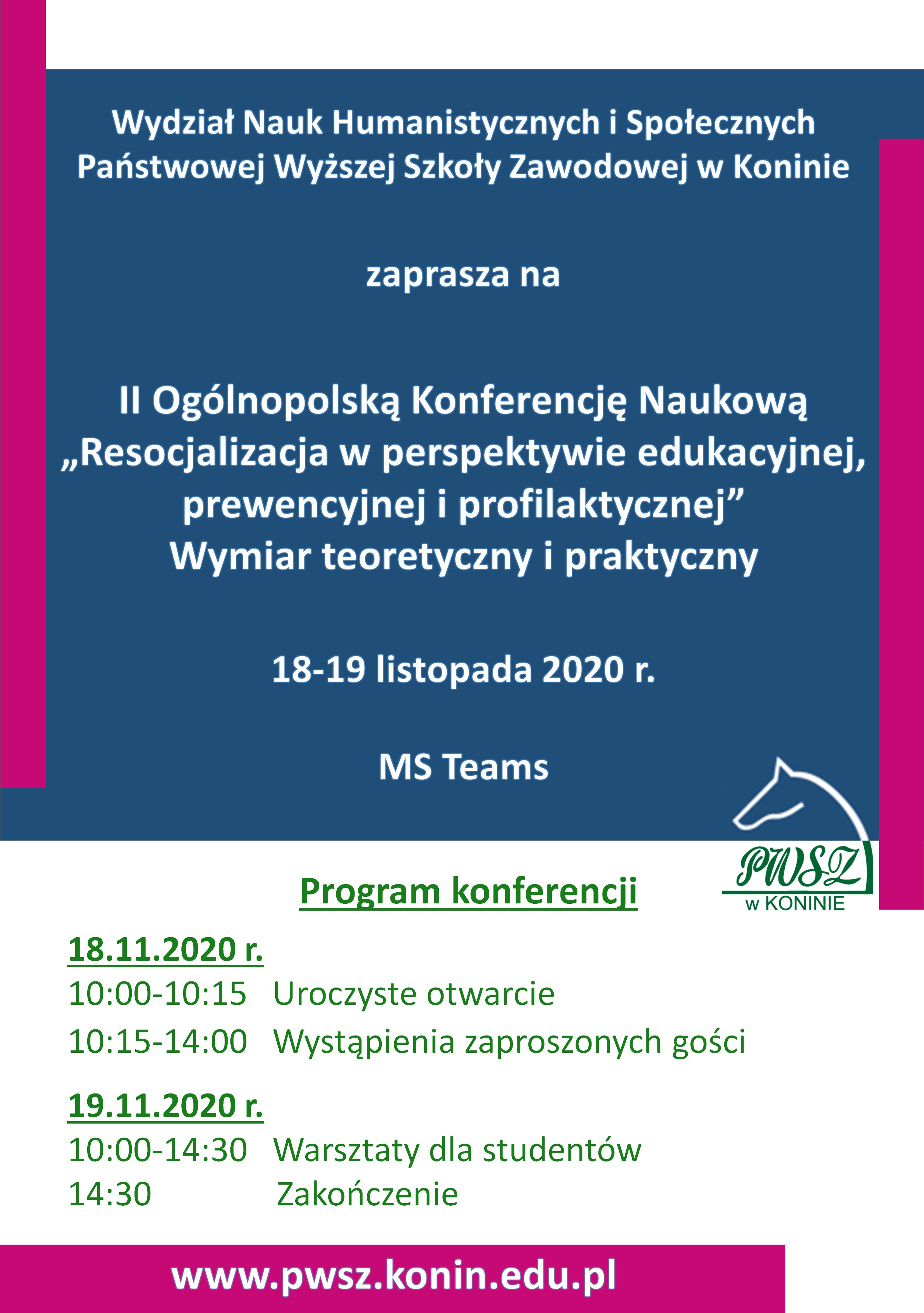 plakat konferencja resocjalizaja 2020