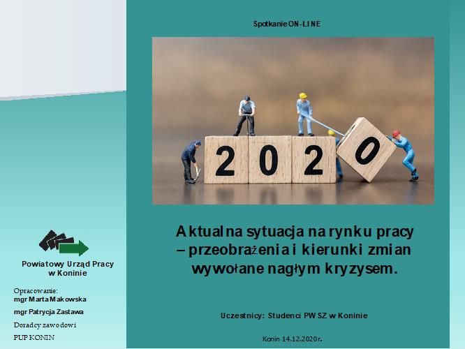 warsztaty dotyczące aktualnej sytuacji na rynku pracy – przeobrażenia i kierunki zmian wywołane nagłym kryzysem.