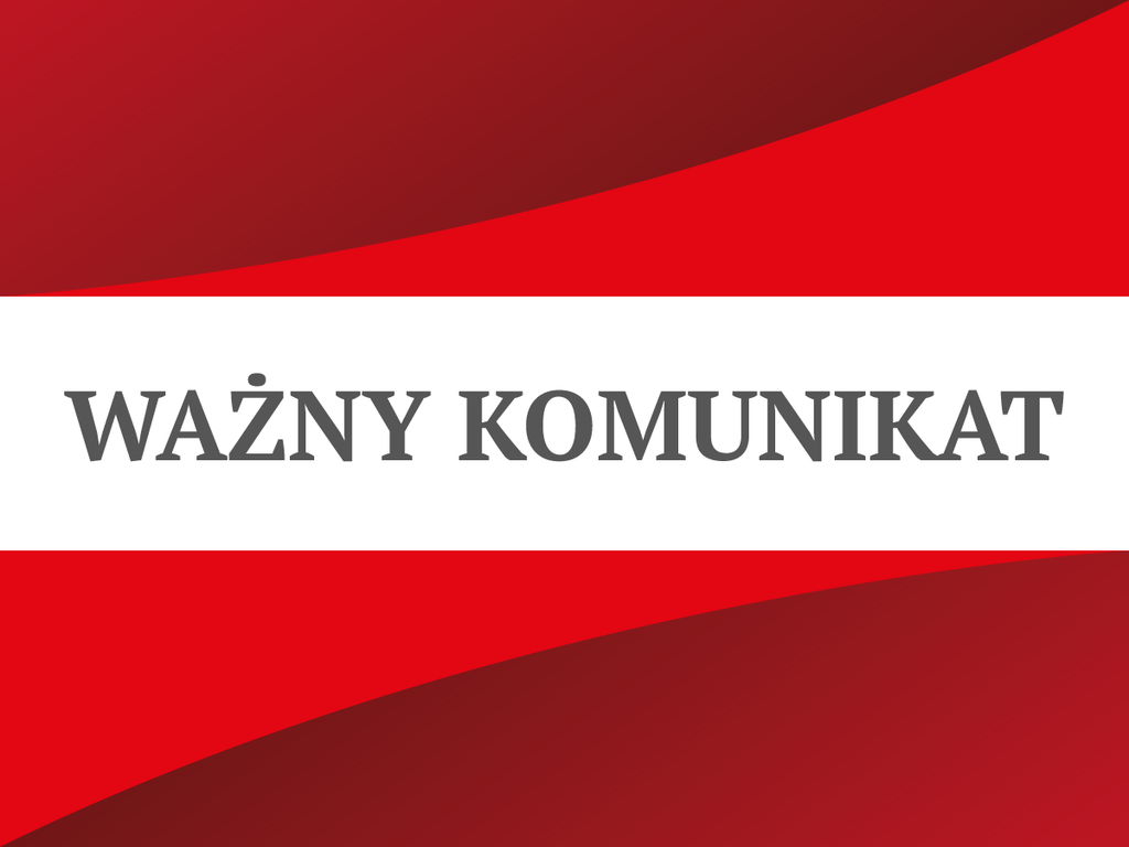 ważny komunikat