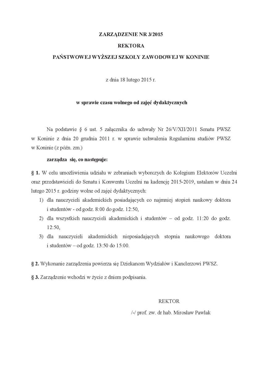 zarzadz nr 3 2015